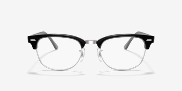 Black On Silver Clubmaster Optics -  Acetate