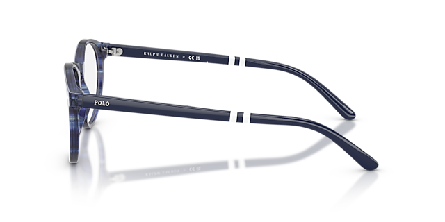 PH2297 Shiny Striped Blue AcetateEyeglass Frames for Glasses Direct, Side View