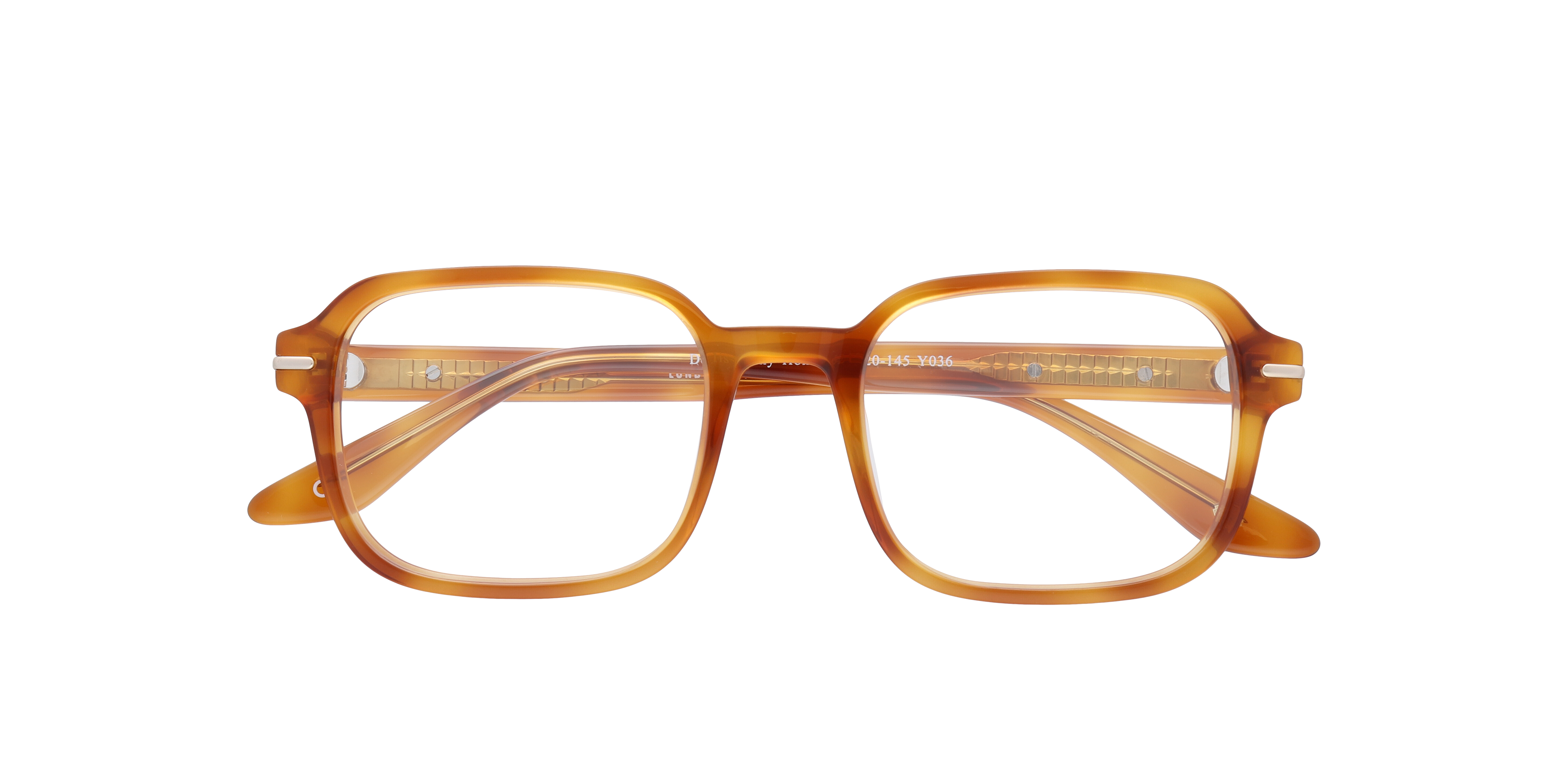 Dollis Shiny Honey AcetateEyeglass Frames for Glasses Direct, Closed View