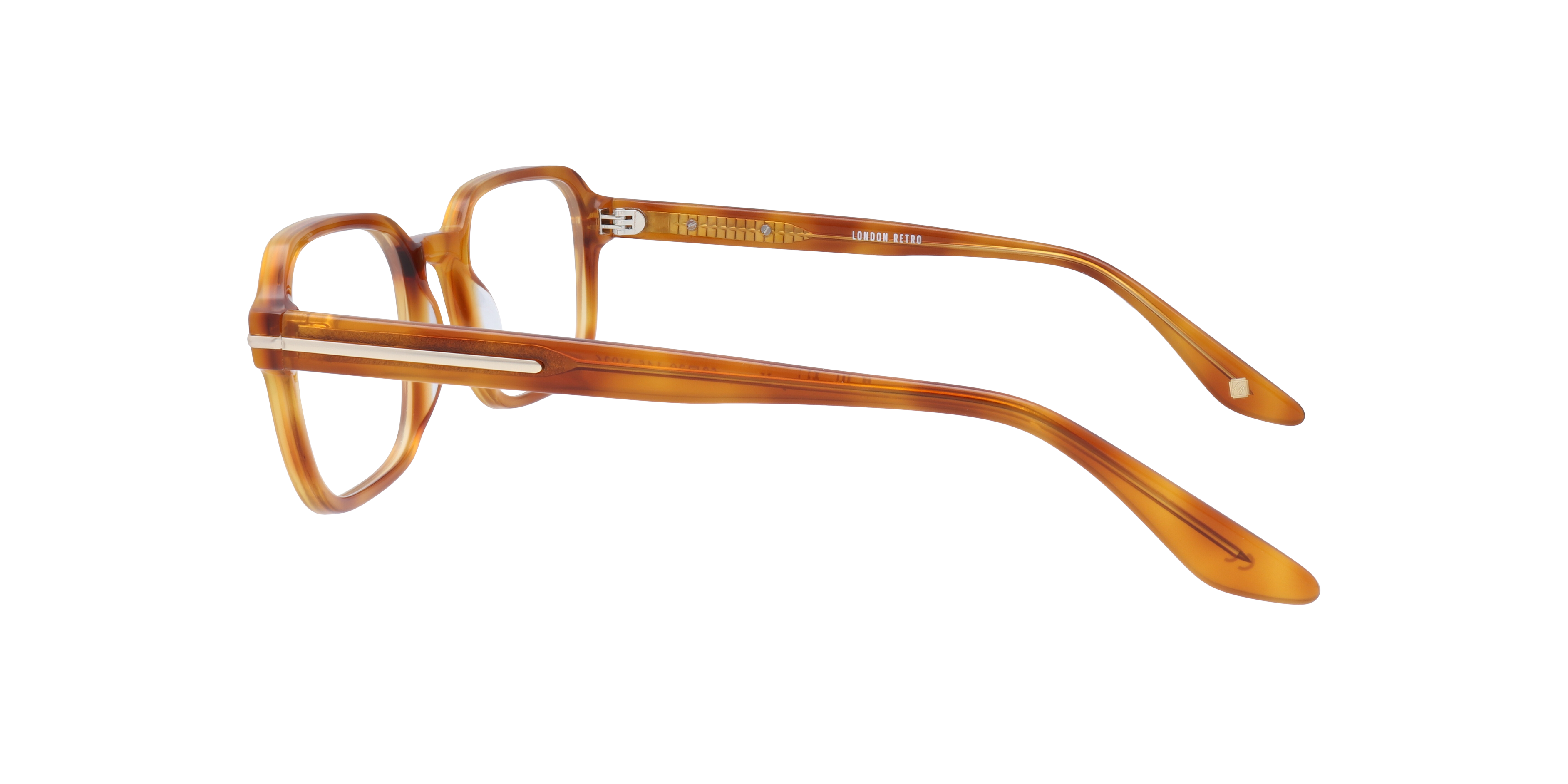 Dollis Shiny Honey AcetateEyeglass Frames for Glasses Direct, Side View