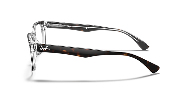 RB5286 Havana On Transparent AcetateEyeglass Frames for Glasses Direct, Side View