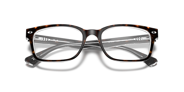 RB5286 Havana On Transparent AcetateEyeglass Frames for Glasses Direct, Closed View