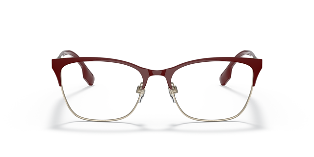 BE1362 Light Gold & Bordeaux MetalEyeglass Frames for Glasses Direct, Front View