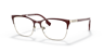 BE1362 Light Gold & Bordeaux MetalEyeglass Frames for Glasses Direct, Angle View