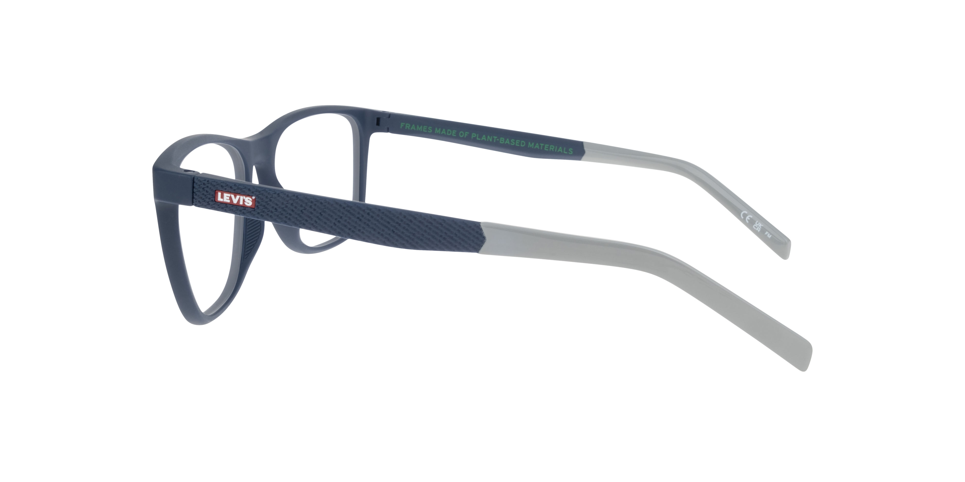 LV 5050 Grey Blue PlasticEyeglass Frames for Glasses Direct, Side View