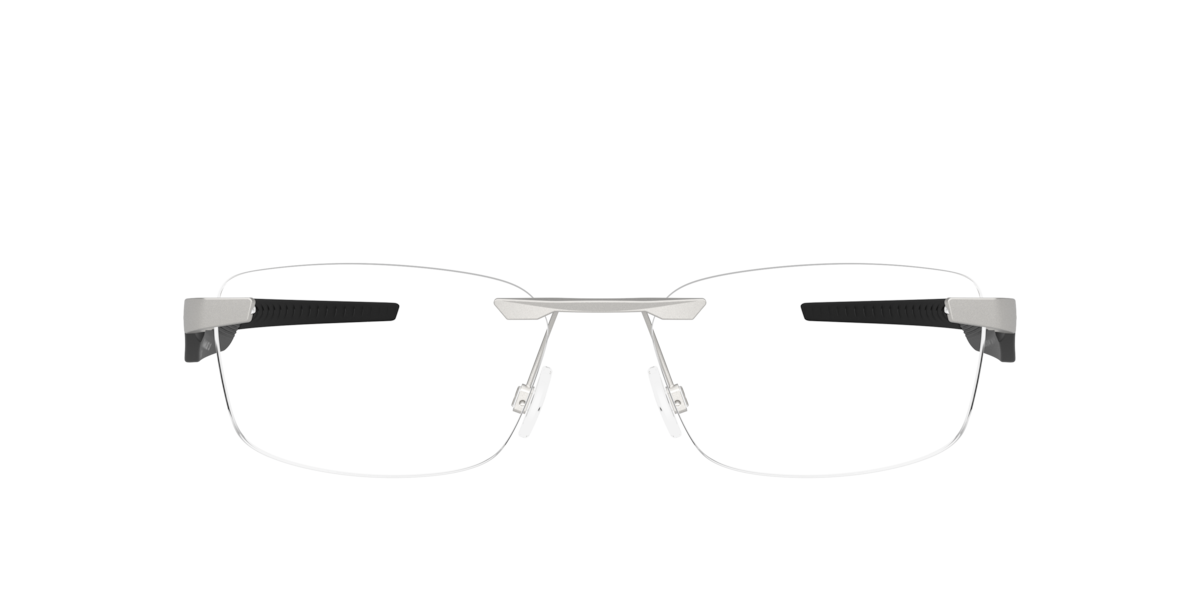 Oakley Unisex Satin Chrome Rectangle Metal Eyeglasses Online - Rimless - Steakhouse 1.0