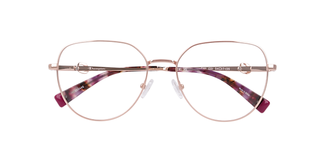 Cuemi Pink MetalEyeglass Frames for Glasses Direct, Closed View