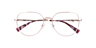 Cuemi Pink MetalEyeglass Frames for Glasses Direct, Closed View