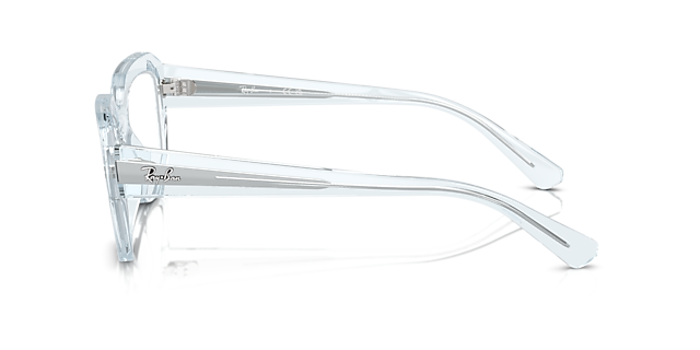 RB7225 Transparent Light Blue PlasticEyeglass Frames for Glasses Direct, Side View