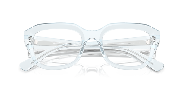 RB7225 Transparent Light Blue PlasticEyeglass Frames for Glasses Direct, Closed View