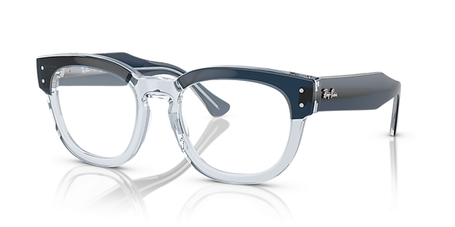 RB0298V Blue On Transparent Blue AcetateEyeglass Frames for Glasses Direct, Angle View