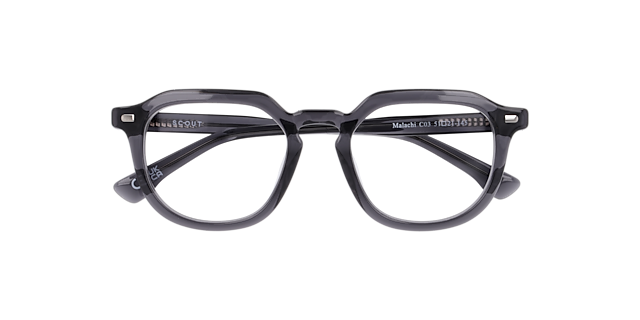 Malachi Crystal Dark Grey AcetateEyeglass Frames for Glasses Direct, Closed View