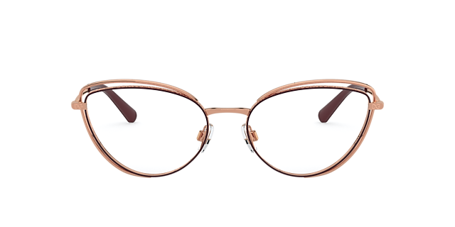 DG1326 Pink Gold & Bordeaux MetalEyeglass Frames for Glasses Direct, Front View