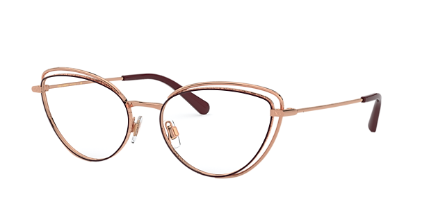 DG1326 Pink Gold & Bordeaux MetalEyeglass Frames for Glasses Direct, Angle View