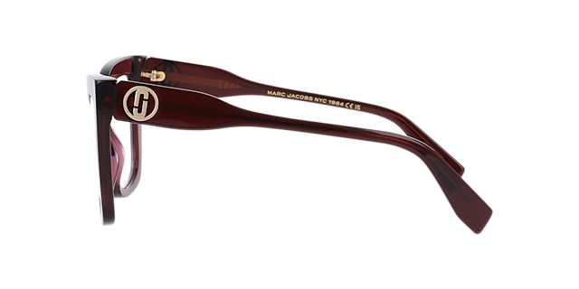 Marc 813 Burgundy AcetateEyeglass Frames for Glasses Direct, Side View