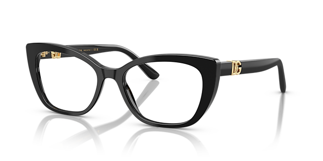 DG3398 Black AcetateEyeglass Frames for Glasses Direct, Angle View