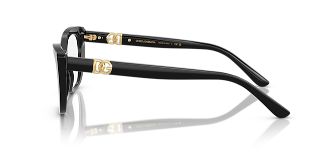 DG3398 Black AcetateEyeglass Frames for Glasses Direct, Side View