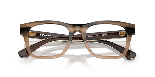 BE2445 Striped Beige AcetateEyeglass Frames for Glasses Direct, Closed View