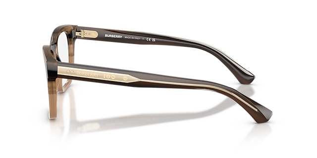 BE2445 Striped Beige AcetateEyeglass Frames for Glasses Direct, Side View