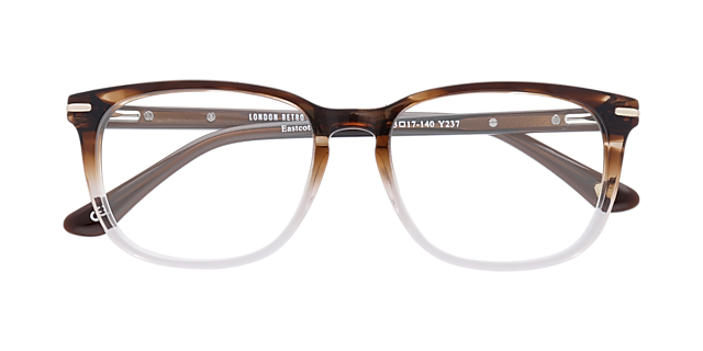 Eastcote Gradient Brown AcetateEyeglass Frames for Glasses Direct, Closed View