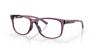 Leadline Transparent Indigo PlasticEyeglass Frames for Glasses Direct, Angle View