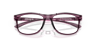 Leadline Transparent Indigo PlasticEyeglass Frames for Glasses Direct, Closed View
