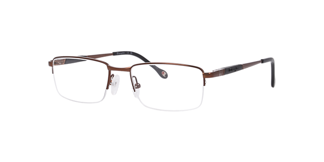 Cu1016 Brown MetalEyeglass Frames for Glasses Direct, Angle View