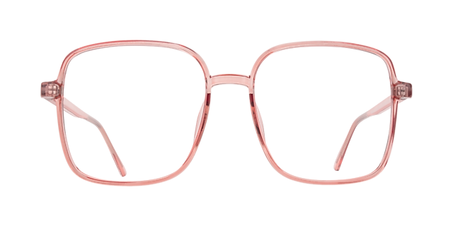 Hannah Crystal Pink PlasticEyeglass Frames for Glasses Direct, Front View