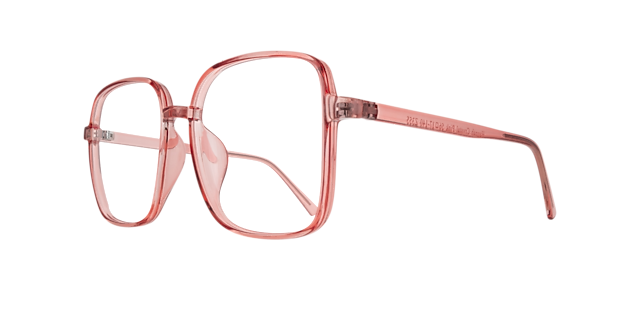 Hannah Crystal Pink PlasticEyeglass Frames for Glasses Direct, Angle View