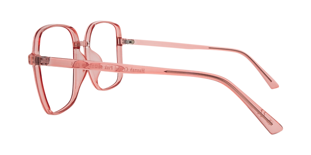 Hannah Crystal Pink PlasticEyeglass Frames for Glasses Direct, Side View