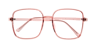 Hannah Crystal Pink PlasticEyeglass Frames for Glasses Direct, Closed View
