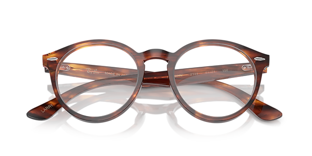 RB7680V Striped Havana AcetateEyeglass Frames for Glasses Direct, Closed View