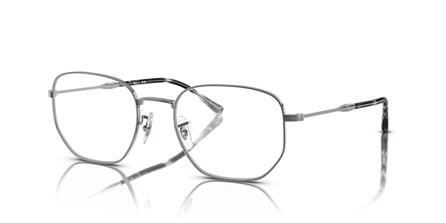 RB6496 Gunmetal MetalEyeglass Frames for Glasses Direct, Angle View