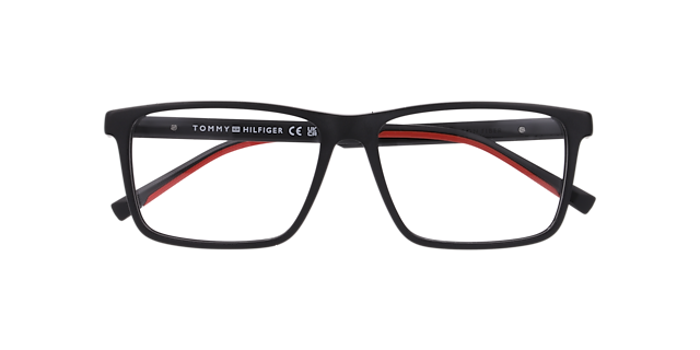 TH 2198 Black Red AcetateEyeglass Frames for Glasses Direct, Closed View