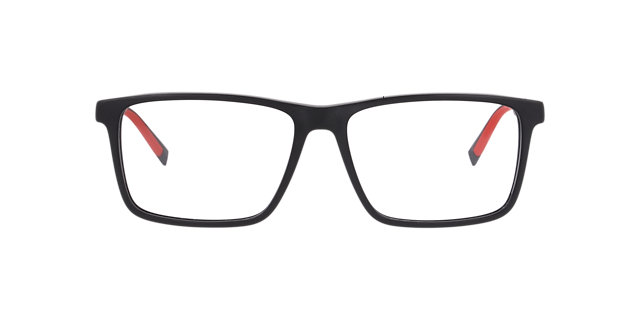 TH 2198 Black Red AcetateEyeglass Frames for Glasses Direct, Front View