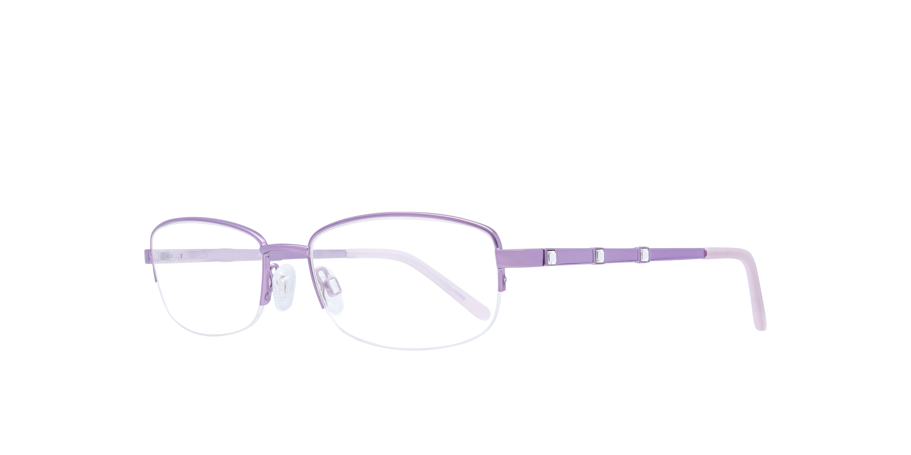 Arielle Lilac MetalEyeglass Frames for Glasses Direct, Angle View