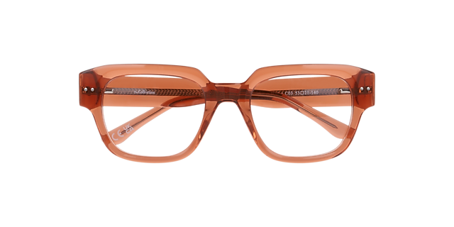 Miller Crystal Light Brown AcetateEyeglass Frames for Glasses Direct, Closed View