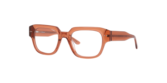 Miller Crystal Light Brown AcetateEyeglass Frames for Glasses Direct, Angle View