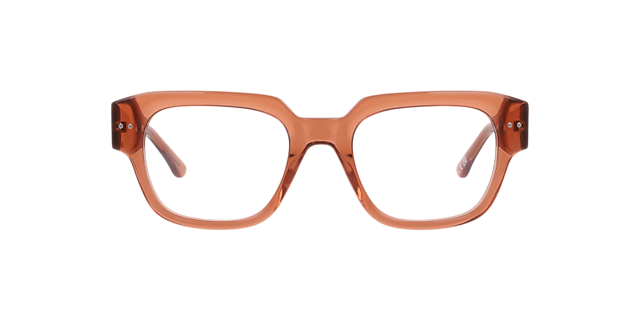 Miller Crystal Light Brown AcetateEyeglass Frames for Glasses Direct, Front View