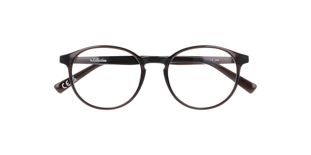 Joe Crystal Brown PlasticEyeglass Frames for Glasses Direct, Closed View