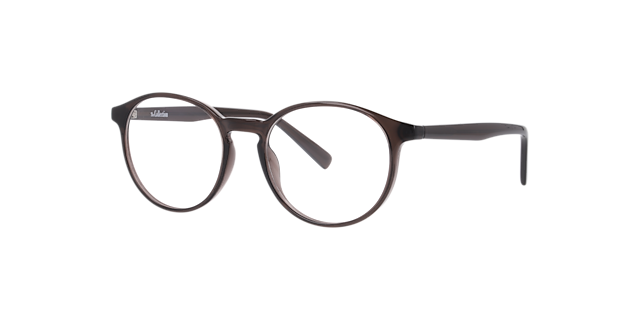 Joe Crystal Brown PlasticEyeglass Frames for Glasses Direct, Angle View