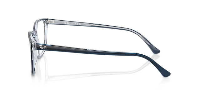 RB5418 Blue On Transparent Blue AcetateSunglass Frames for Glasses Direct, Side View