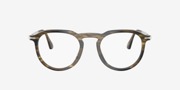 Striped Black & Olive Green PO3387V -  Acetate