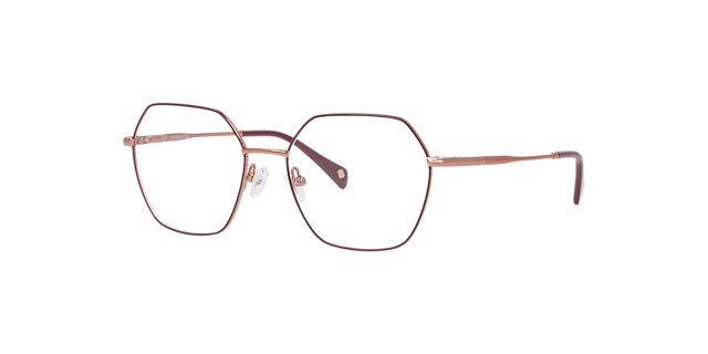 Mitcham Burgundy On Bronze MetalEyeglass Frames for Glasses Direct, Angle View