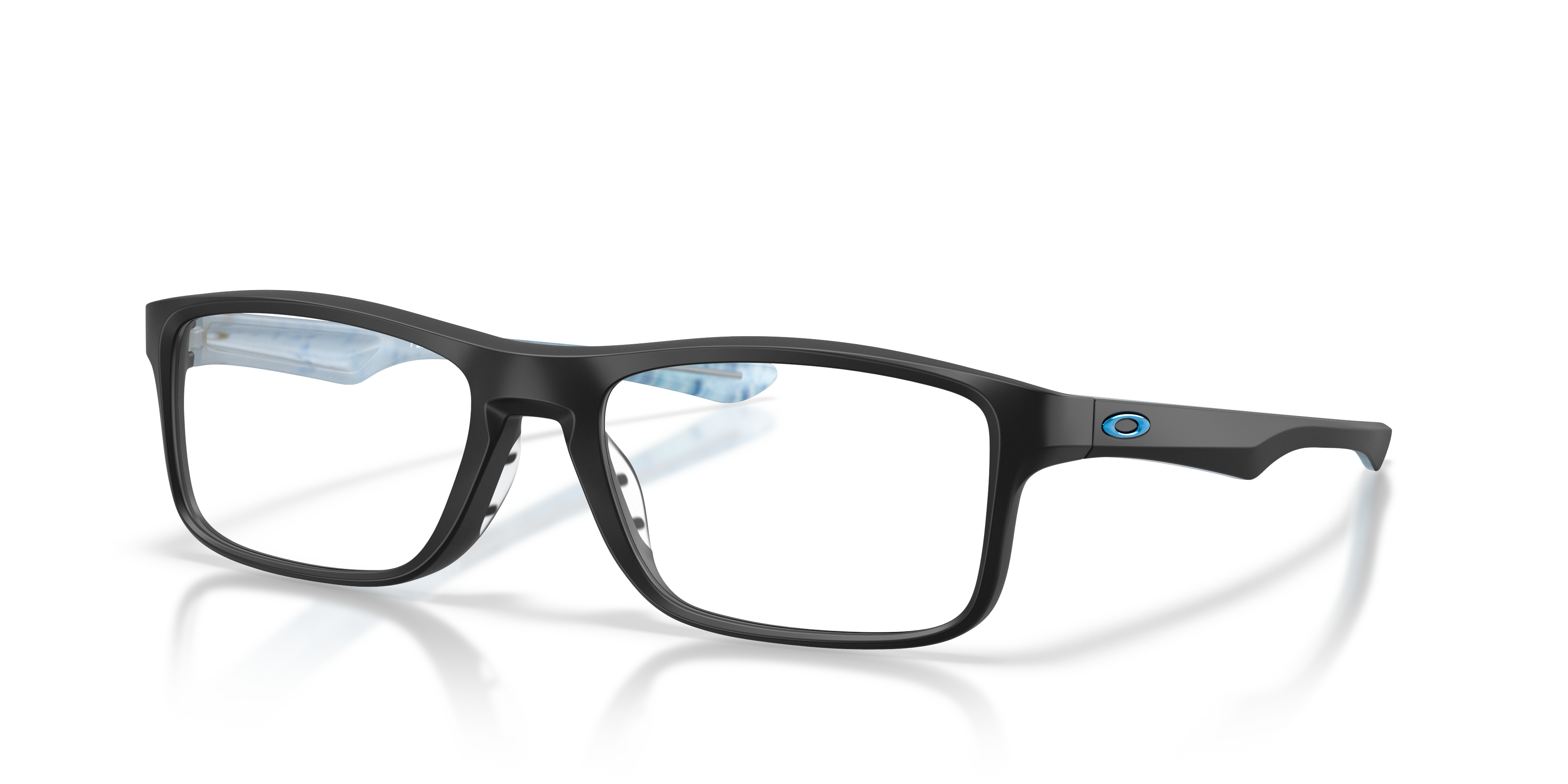 Plank 2.0 Satin Black PlasticSunglass Frames for Glasses Direct, Angle View