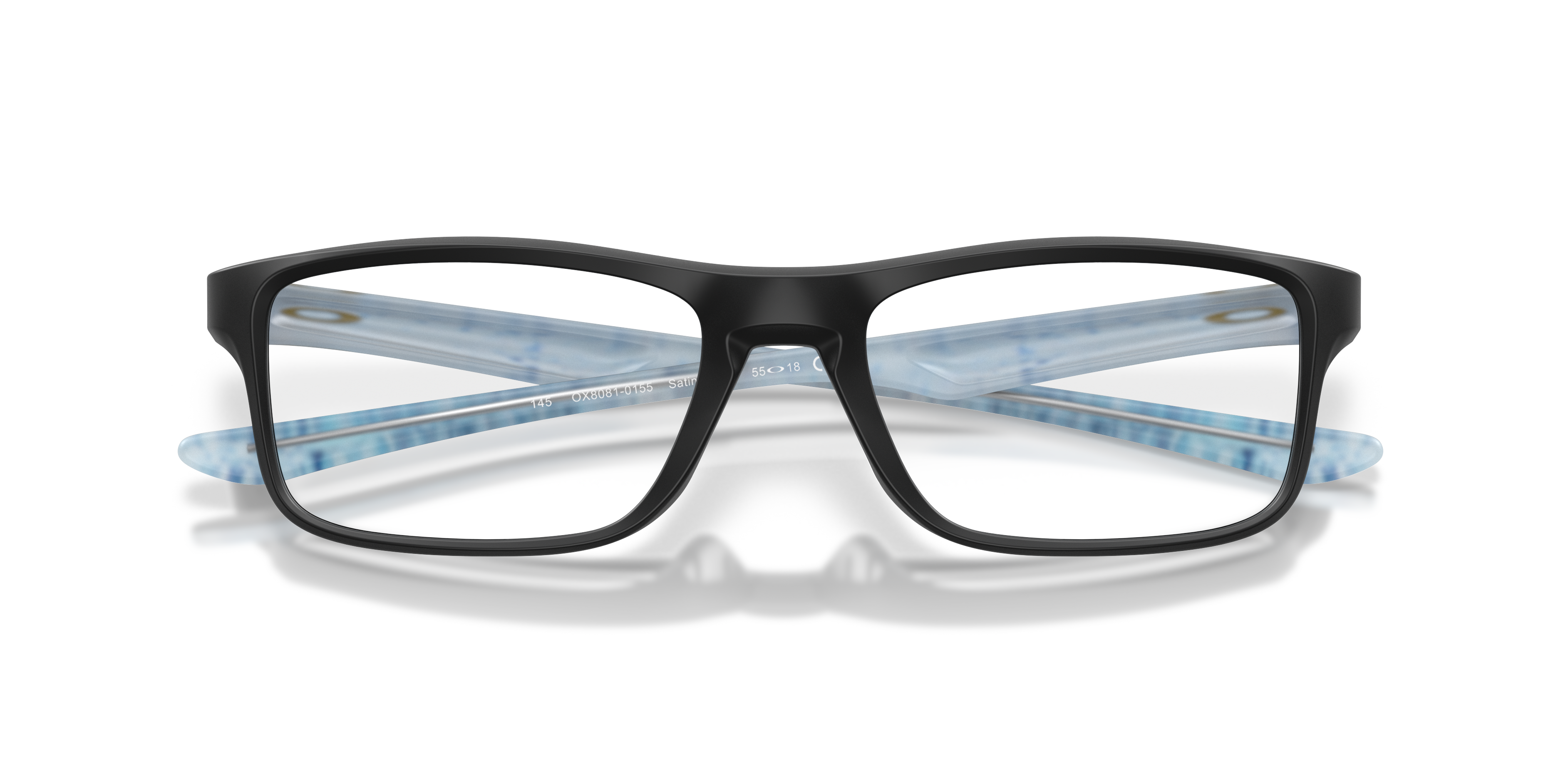 Plank 2.0 Satin Black PlasticSunglass Frames for Glasses Direct, Closed View