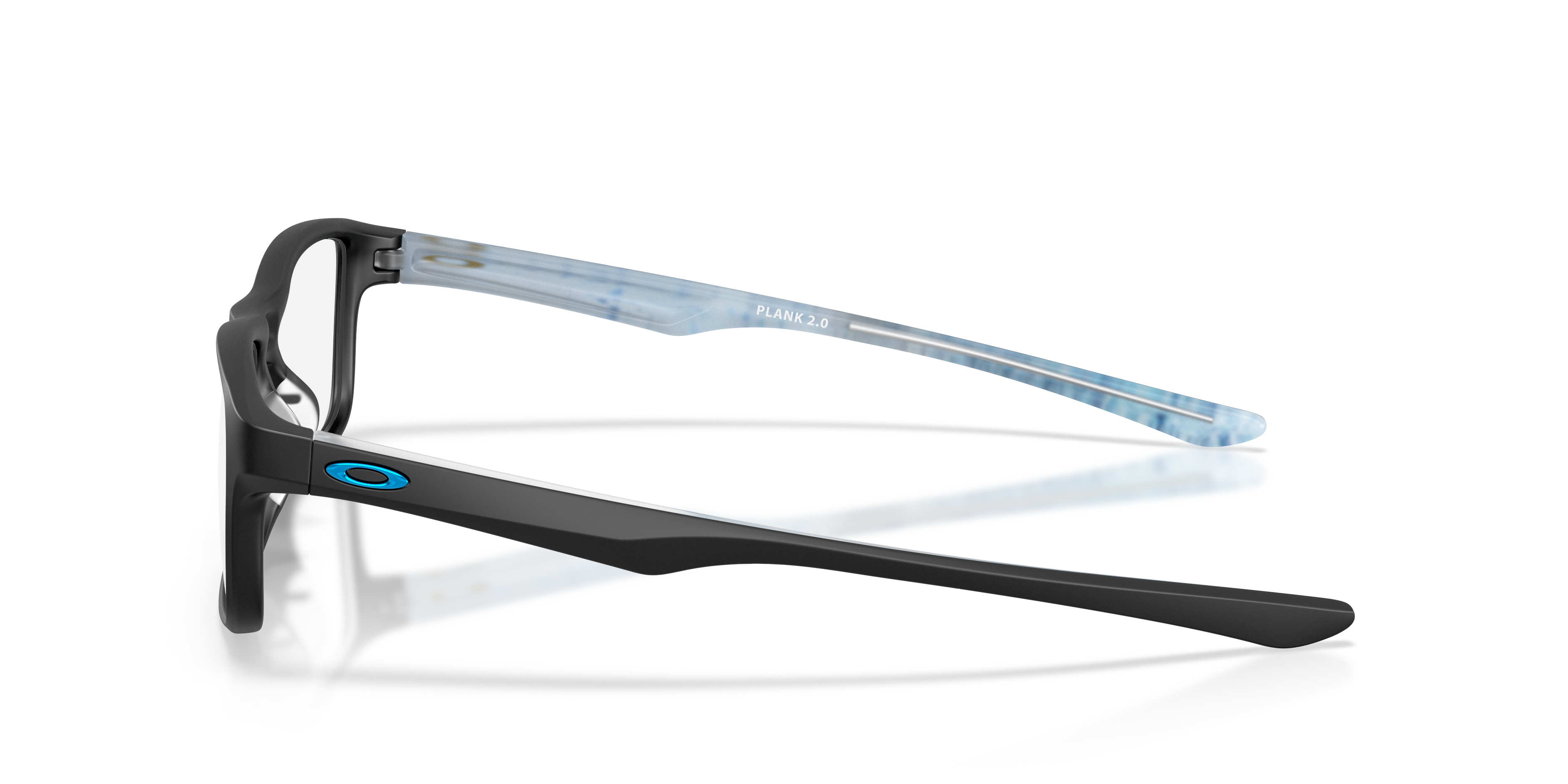 Plank 2.0 Satin Black PlasticSunglass Frames for Glasses Direct, Side View