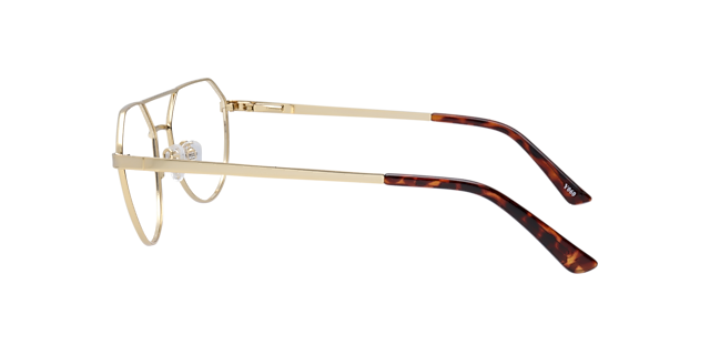 Daly Shiny Gold MetalEyeglass Frames for Glasses Direct, Side View