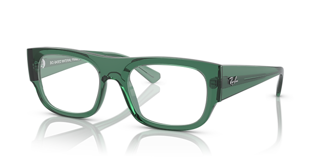 RB7218 Transparent Green PlasticEyeglass Frames for Glasses Direct, Angle View