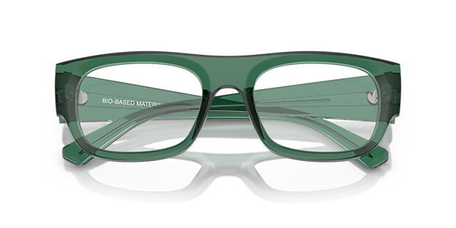 RB7218 Transparent Green PlasticEyeglass Frames for Glasses Direct, Closed View